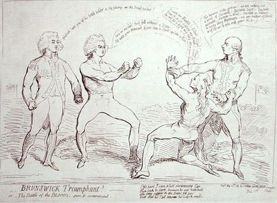 Brunswick Triunfante! publicado por J. Aitken en 1789 de English School