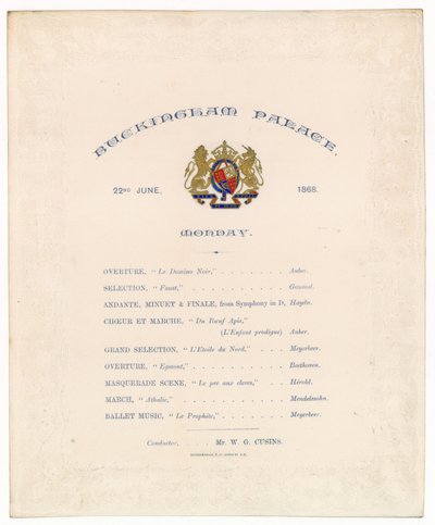 Concierto en el Palacio de Buckingham, 22 de junio de 1868 de English School
