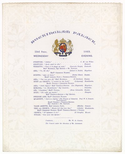 Concierto en el Palacio de Buckingham, 23 de junio de 1869 de English School