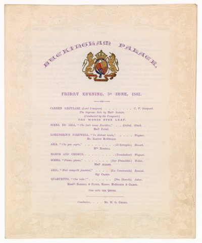 Concierto en el Palacio de Buckingham, 3 de junio de 1887 de English School