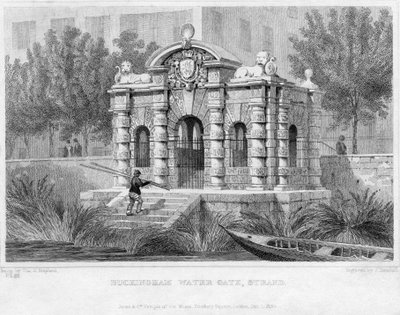 Puerta de Agua de Buckingham, Strand, 1830 de English School