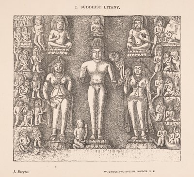 Letanía budista, de The cave temples of India, de James Fergusson y J. Burgess de English School