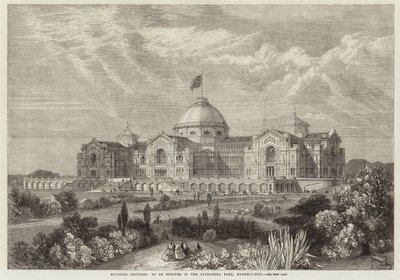 Edificio propuesto para ser erigido en el Alexandra Park, Muswell Hill de English School