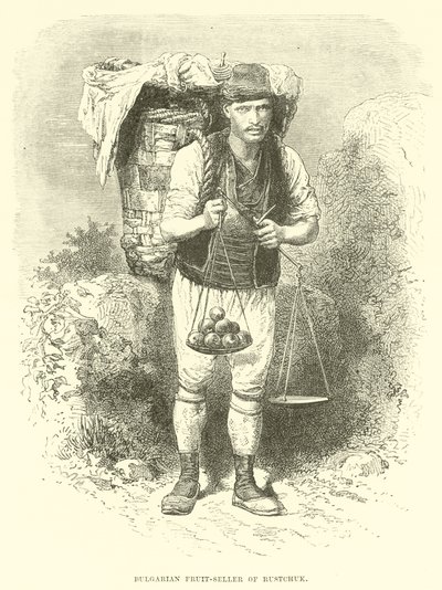 Vendedor de frutas búlgaro de Rustchuk de English School
