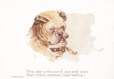 Bulldog y Sombra, Tarjeta de Navidad de English School