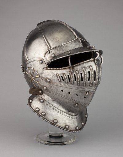 Burgonet con Buffe caído posiblemente de una armadura de William Herbert, primer conde de Pembroke, c.1550 de English School