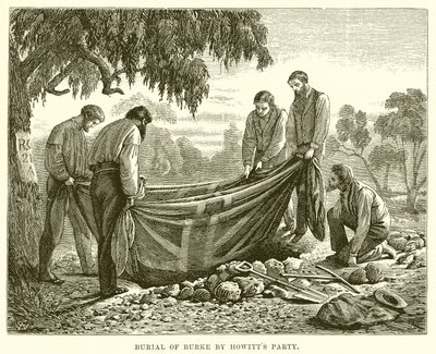 Entierro de Burke por el grupo de Howitt de English School