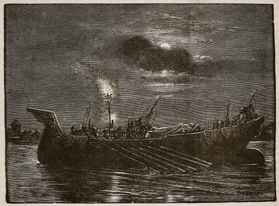 Entierro del Rey Enrique, ilustración de Cassells Illustrated History of England de English School