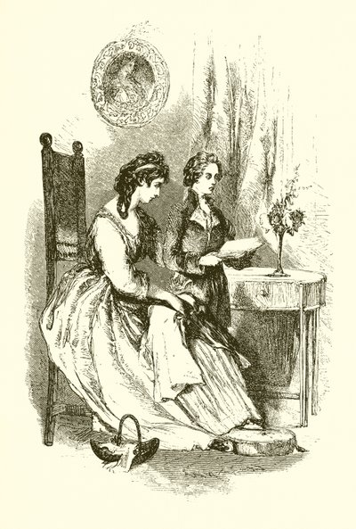 Burke leyendo a su madre de English School