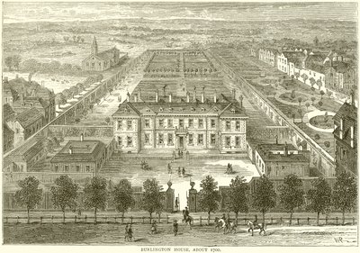 Casa Burlington, alrededor de 1700 de English School