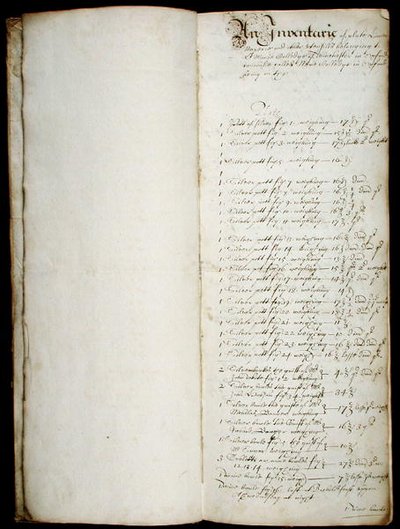 Libro largo del tesorero, comenzando en 1655 de English School