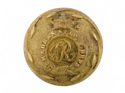 Botón, Cuerpo de Estado Mayor de Madrás, 1861-1876 de English School