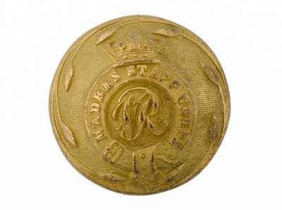 Botón, Cuerpo de Estado Mayor de Madrás, 1861-1876 de English School