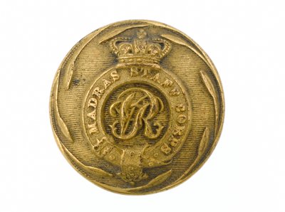 Botón, Madras Staff Corps, 1861-1876 de English School