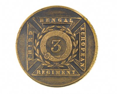 Botón, oficial, 3º Regimiento Europeo de Bengala, 1854-1861 de English School