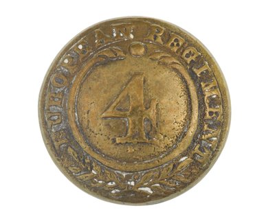 Botón, otras filas, 4º Regimiento Europeo de Bengala, 1855-1861 de English School