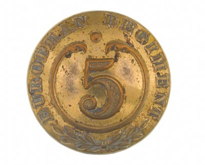 Botón, otras filas, 5º Regimiento Europeo de Bengala, 1858-1860 de English School