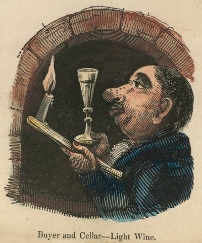 Comprador y bodega; caricatura de English School