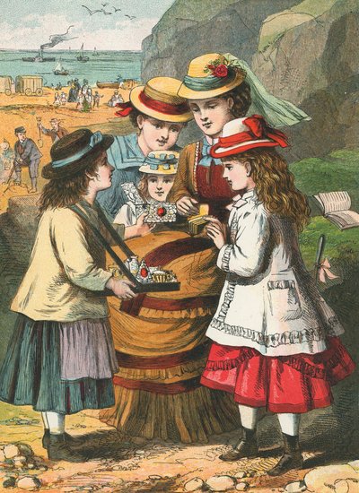 Comprando juguetes en la playa de English School