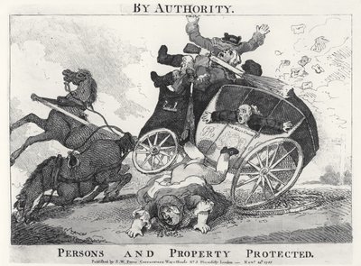 Por autoridad. Personas y propiedades protegidas, pub. por S.W. Fores, 1785 de English School
