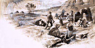 Byron Khun de Prorok excavó el sitio de entierro de la Tumba de Tin Hinan de English School