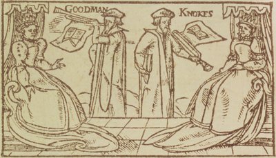 C37 d.47 bi.fii John Knox y Christopher Goodman arengando a Mark Queen of Scots de English School