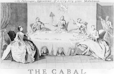Cabal: La apariencia pintoresca de un estadista muy, muy grave, c.1745 de English School