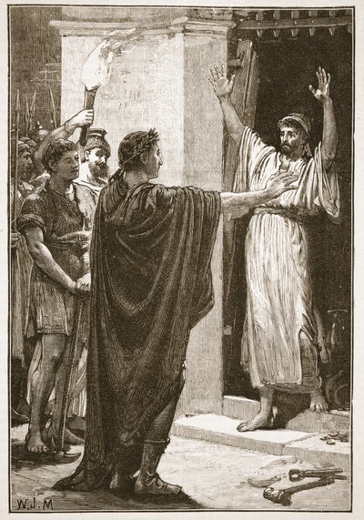 César apoderándose del tesoro en el Templo de Saturno de English School