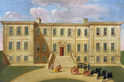 Calke Hall, Derbyshire, la Residencia de Sir Henry Harpur, Baronet, c.1734 de English School