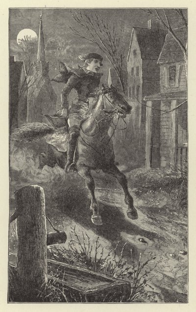 Llamada a las armas - Cabalgata de Paul Revere, 1775 de English School