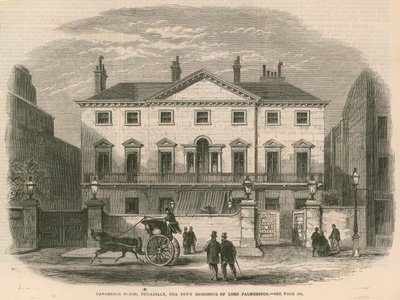 Cambridge House, Piccadilly, Londres, la residencia urbana de Lord Palmerston de English School