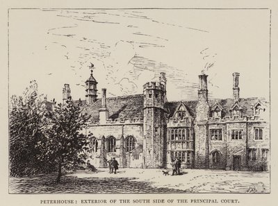 Cambridge: Peterhouse, Exterior del Lado Sur del Patio Principal de English School