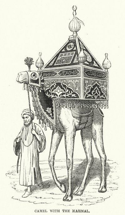 Camello con el Mahmal (grabado) de English School