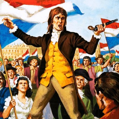 Camille Desmoulins llamando 