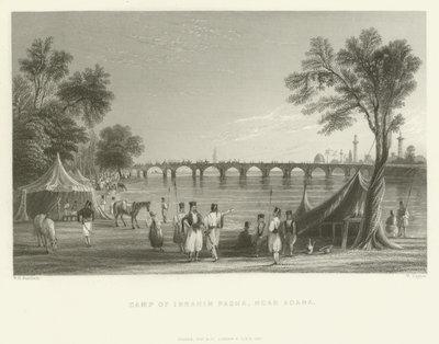 Campamento de Ibrahim Pasha, cerca de Adana, Turquía, 1837 de English School