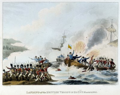 Campaña (Expedición) de Egipto (1798-1801): Desembarco del ejército inglés en Egipto, 8 de marzo de English School