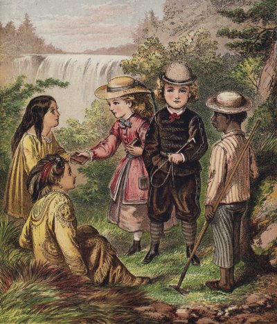 Niños canadienses y americanos de English School