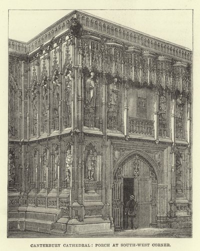 Catedral de Canterbury, pórtico en la esquina suroeste de English School