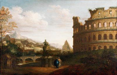 Vista caprichosa del Foro Romano, c.1760 de English School