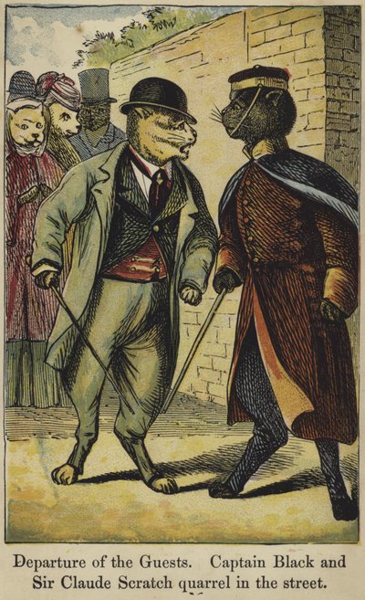 El Capitán Black y Sir Claude Scratch pelean en la calle de English School