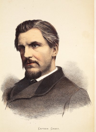 Capitán Grant, ilustración de The Pictorial Edition of the Life and Discoveries of David Livingstone por J. Ewing Richie, pub. por A. Fullarton & Co., 1876 de English School