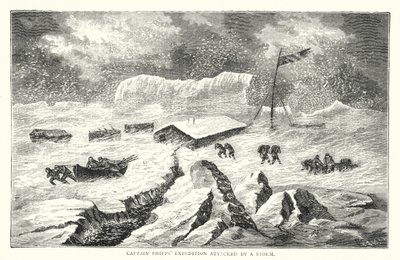 Expedición del Capitán Phipps atacada por una tormenta de English School