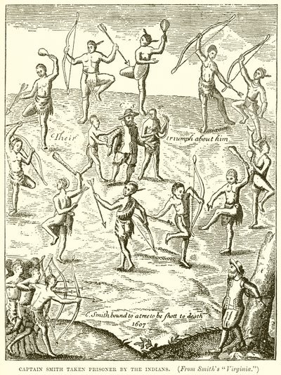 El Capitán Smith prisionero de los indios de English School