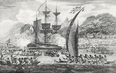 El capitán Wallis atacado por los indios de English School
