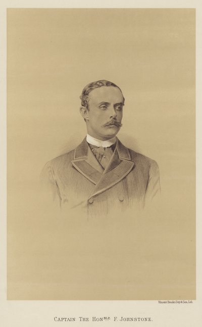 Capitán el Honorable F Johnstone (litografía) de English School