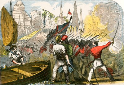 Captura de Rangún, imperio birmano de English School
