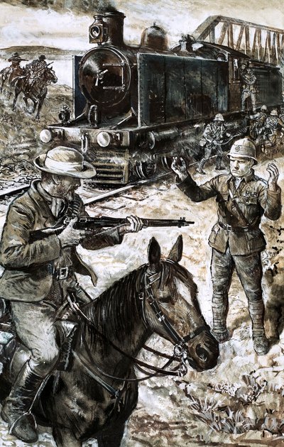 Captura de Winston Churchill durante la Guerra de los Bóeres de English School