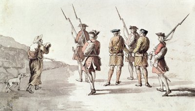 Captura del Rebelde, Simon Fraser, Lord Lovat (1667?-1747) (acuarela sobre papel) de English School