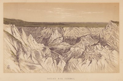 Mina de Carclaze, Cornualles (litografía) de English School