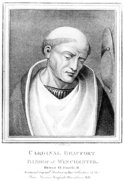 Cardenal Henry Beaufort, Obispo de Winchester, grabado por J. Parker, 1791 de English School
